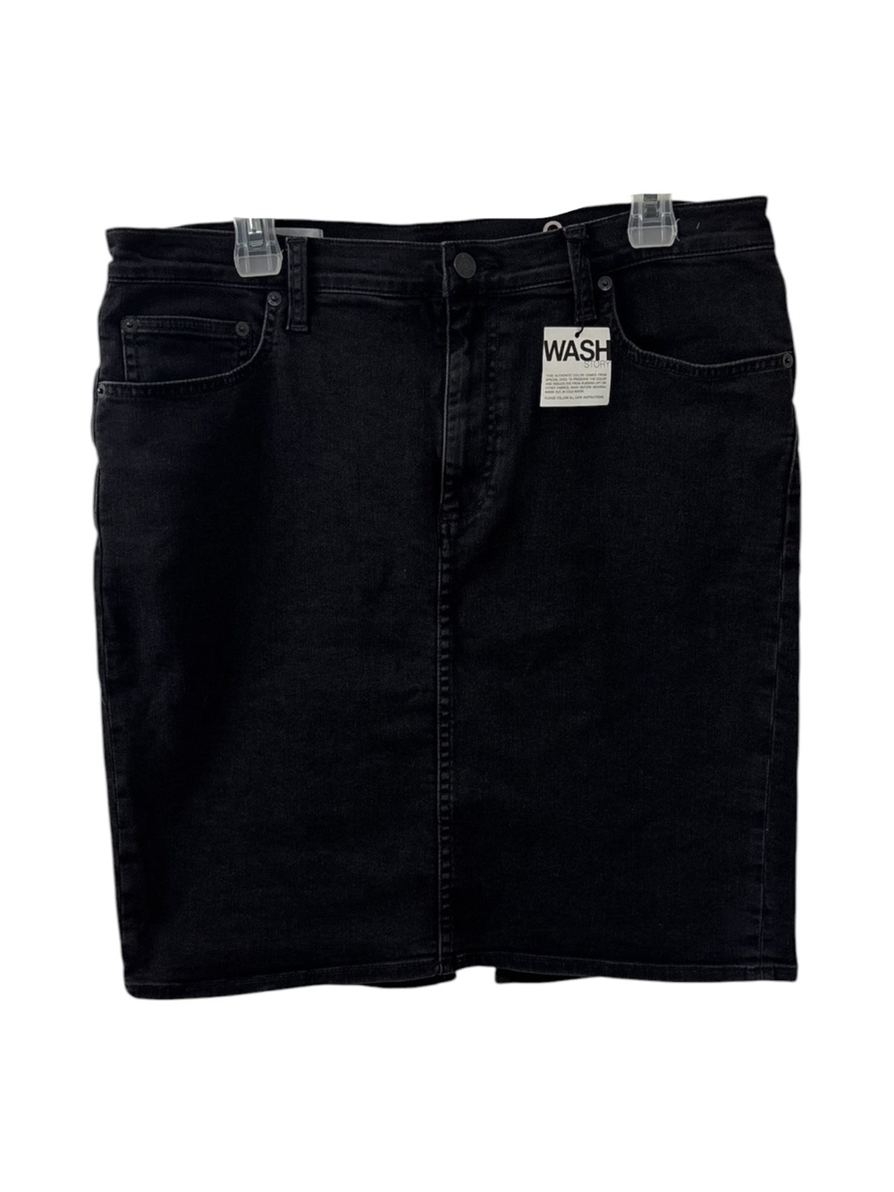 NWT GAP Black Wash Denim Mini Pencil Skirt Women's Size 31